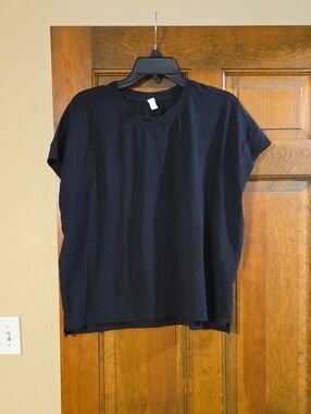 Zella Black Short-Sleeve Crewneck Tee